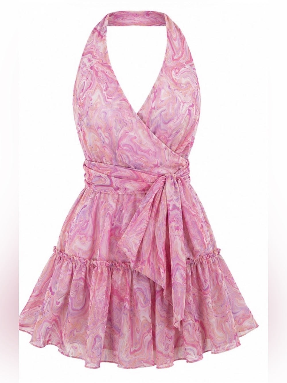 LoveShackFancy Aleena Halter Dress, Size: M (Women) Pit 19” Pink NWT MRSP $395
